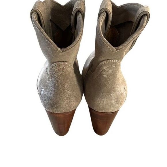 Frye Womens Illana Pull On Pointed Toe Ankle Heeled Boots Suede Gray Size 6B - Picture 5 of 9